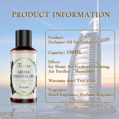 Hotel Collection 150ml Aroma Diffuser Essential Oil – Home & Car Refill for Air Humidifier