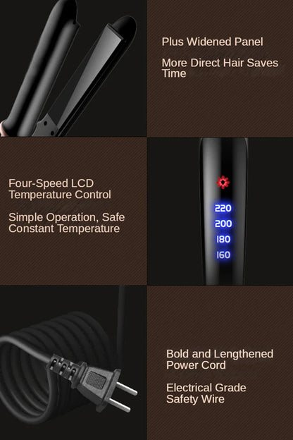 2 in 1 Flat Iron Hair Straightener – Professional Hair Iron for Straightening & Curling