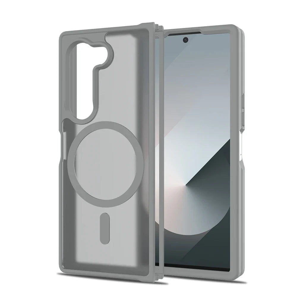 Z Fold7 Luxury Wireless Charging Case - Candy Color Translucent Magnetic Shockproof Cover for Samsung Galaxy Z Fold 7 & Fold 6