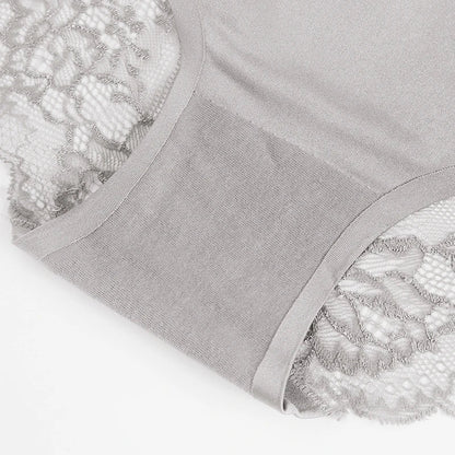 Women’s Lace Panties 3PCS Set - Soft Satin Briefs Sexy Lingerie Underwear Plus Size Comfort Fit