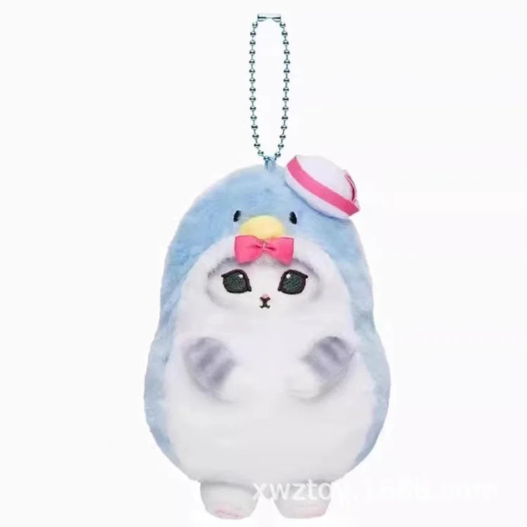 Kawaii Mofusand Shark Cat Keychain – Cute Cartoon Pendant Doll for Backpack & Decor