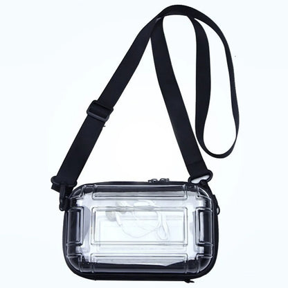 Clear Waterproof Crossbody Bag - Transparent Portable Shoulder Tote for Travel, Shopping & Phone Storage