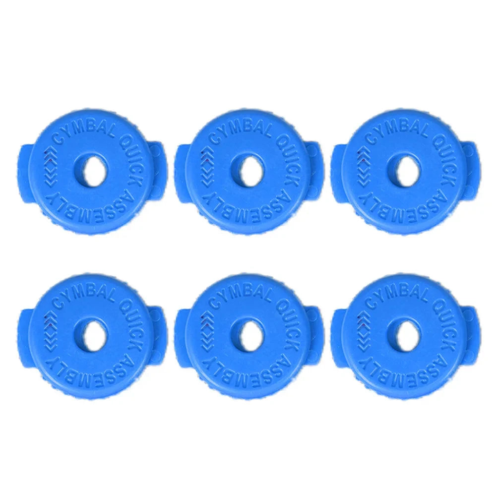 6pcs Plastic Cymbal Mates - Quick Release Cymbal Nuts for 8mm Threaded Cymbal Stands Drum Accessories