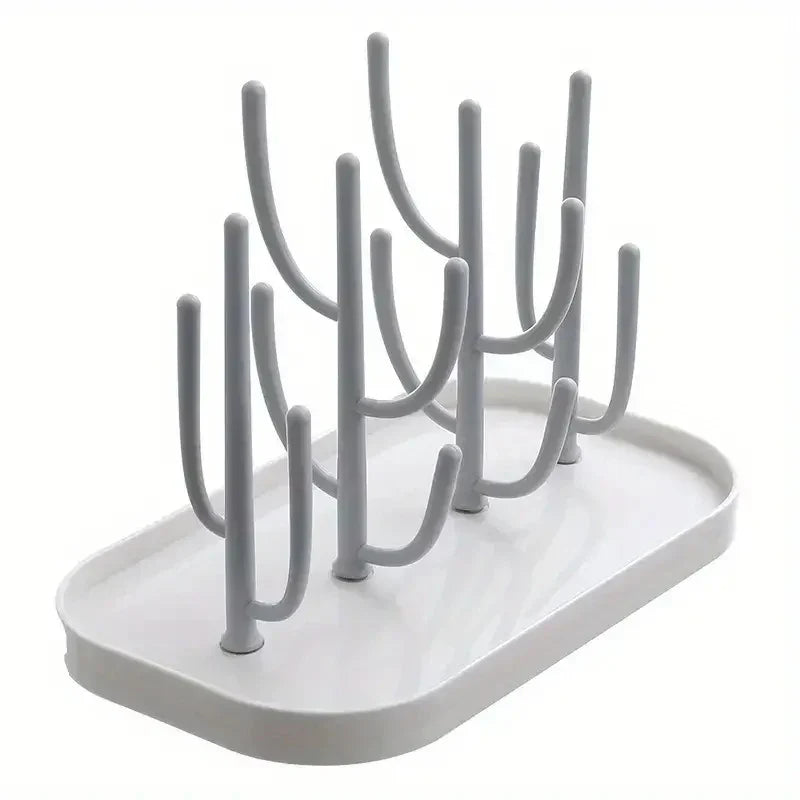 Tree-Shaped Baby Bottle Drying Rack - Dustproof Milk Bottle Holder & Cup Organizer