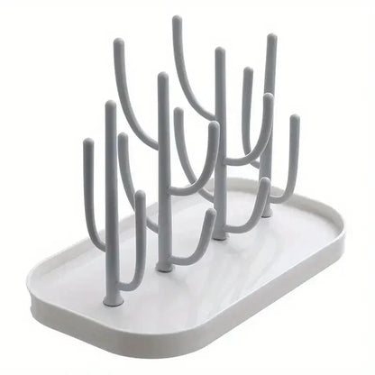 Tree-Shaped Baby Bottle Drying Rack - Dustproof Milk Bottle Holder & Cup Organizer