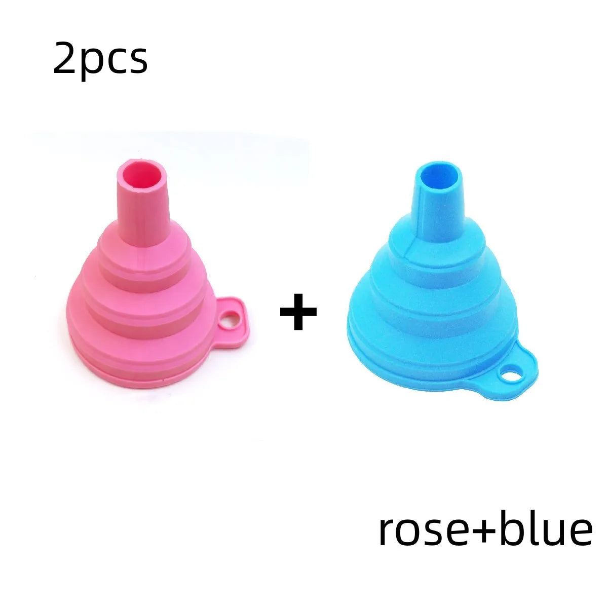 Mini Silicone Foldable Funnel - Collapsible Portable Funnel for Kitchen, Oil, Fuel & More