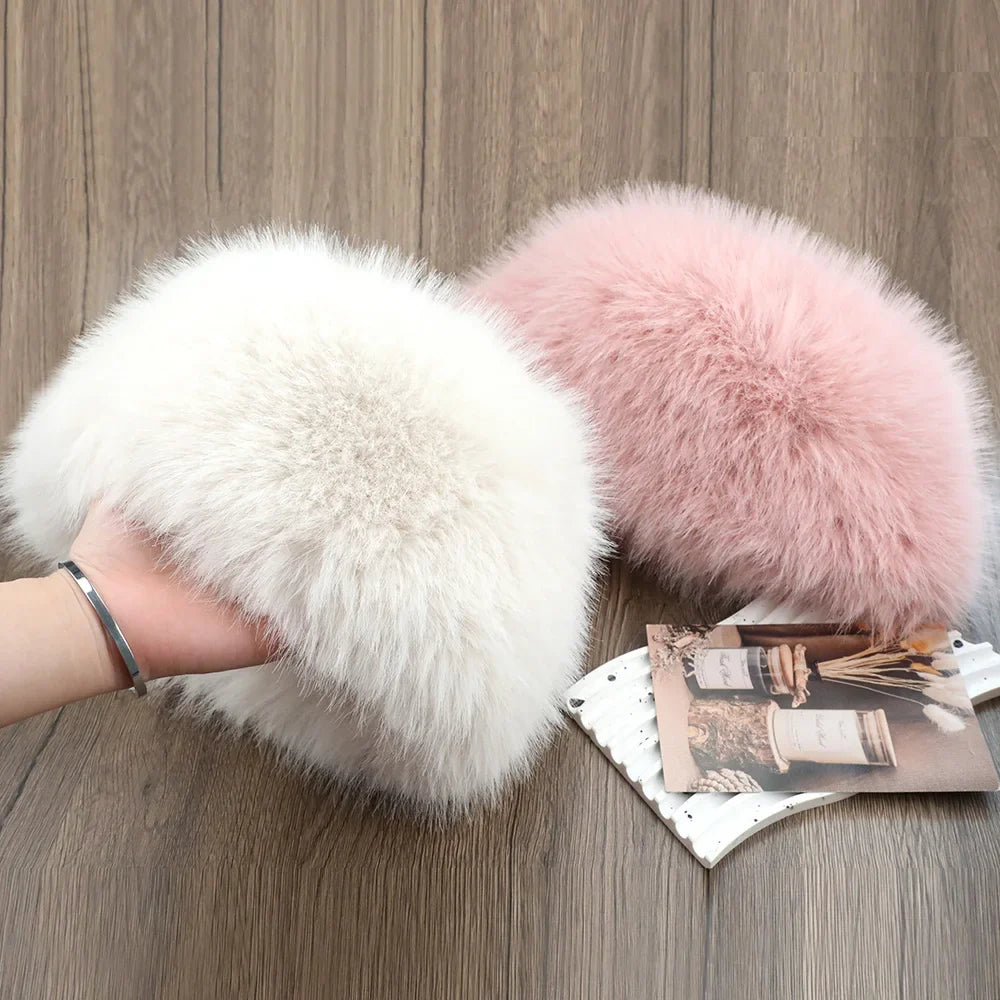 Women’s Faux Fur Winter Hat – Thick Warm Snow Ski Cap, Windproof Russian Style Ear Warmer Bonnet