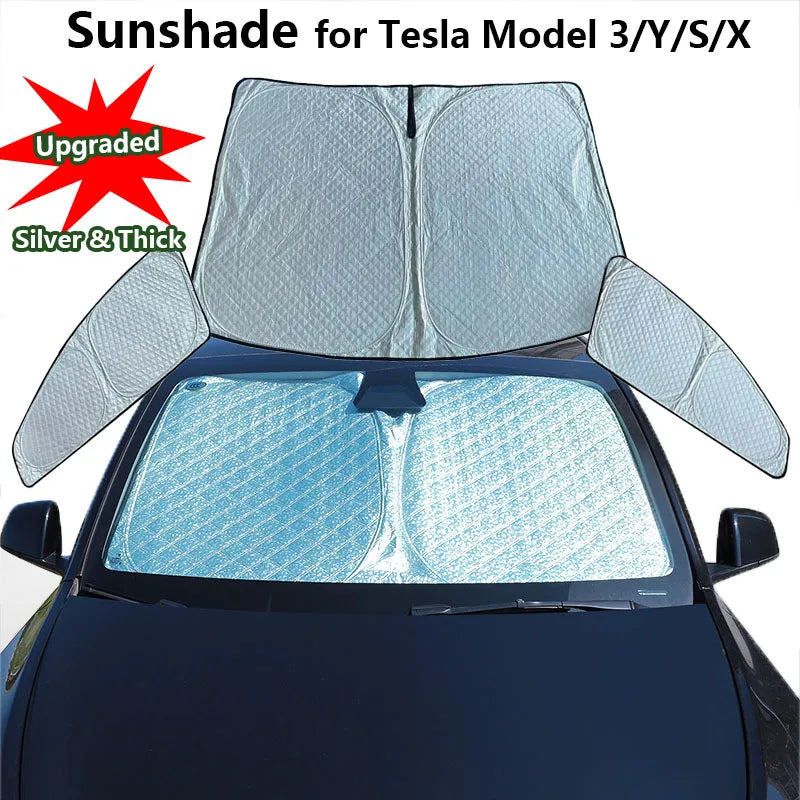 Tesla Side Window Sunshade - Custom Fit Privacy UV Protection Cover for Model 3, Y, S & X, Outdoor Camping & Travel Accessory