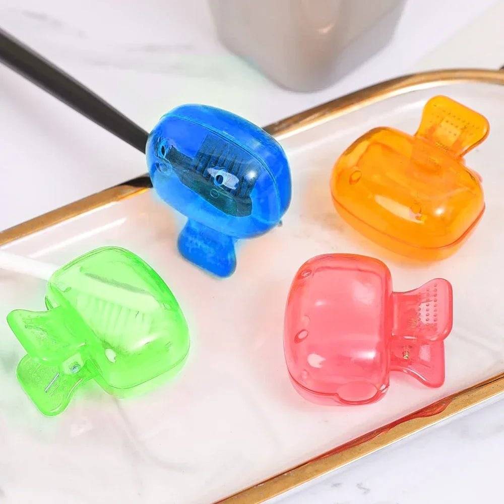 20PCS Toothbrush Head Cover Clips - Portable Dustproof Toothbrush Protectors for Travel, Camping & Bathroom Storage