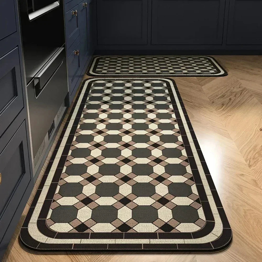 Absorbent Non-Slip Kitchen Mat – Printed Area Rug for Hallway, Living Room, Bedroom & Entrance