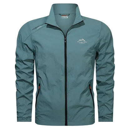 Men’s UPF100+ Summer Windbreaker - Lightweight UV Sun Protection Jacket with Zip Pockets for Outdoor Activities