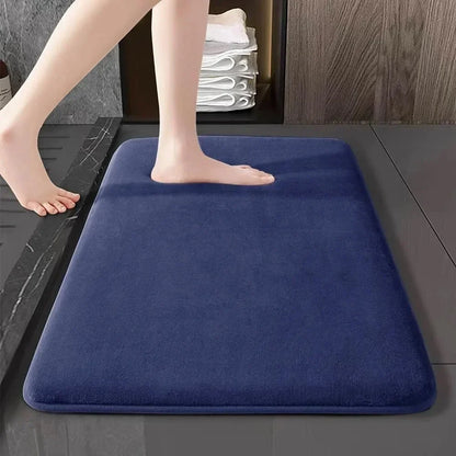 Super Absorbent Memory Foam Bath Mat - Non-Slip Bathroom Rug for Bathtub, Shower, and Toilet