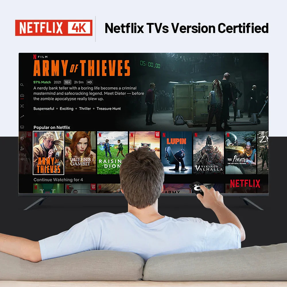 Kinhank G1 Android TV Box – Google Certified 4K Media Player with Netflix, WiFi 6, Dolby Vision, Amlogic S905X4, 4GB+32GB