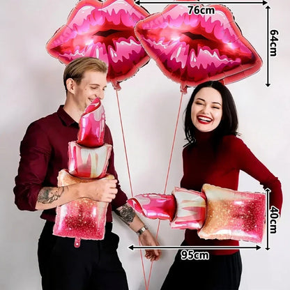 60in Standing Teddy Bear Balloon – Cute Love-Shaped Decoration for Romantic Valentine’s Day, Proposal, Wedding & Birthday Party
