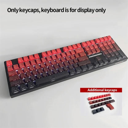 Topographic Keycaps 4.0 Version - 98 Key PBT Cherry Profile Shine Through Side Print Backlit Mechanical Keyboard Caps