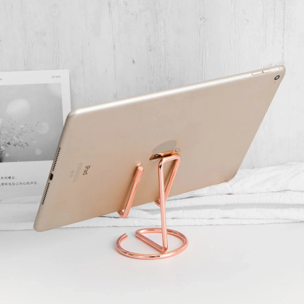 Desktop Metal Phone & Business Card Holder – Office Stand Organizer for Name Cards