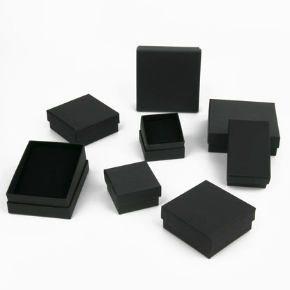 Black Square Jewelry Gift Box Organizer — Display & Packaging for Rings, Earrings, Necklaces, Bracelets, Brooches
