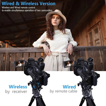AODELAN ZC-3 Wireless Camera Remote Controller - LANC 2.5mm Zoom Focus Iris & Recording Control for Sony Canon Camcorders