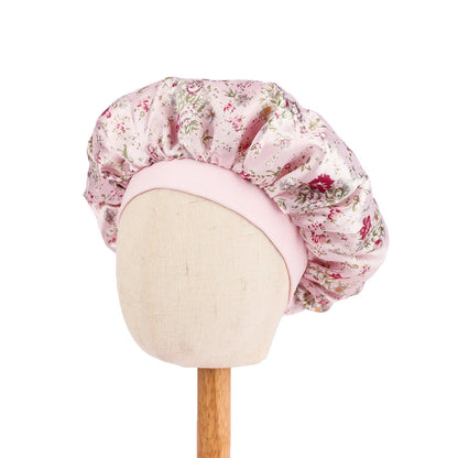 African Print Kids Satin Bonnet - Adjustable Ankara Sleep Cap for Babies & Children, Silk Shower Hat