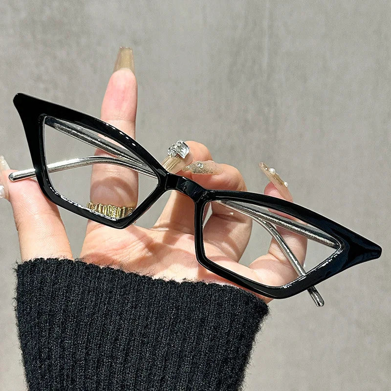 Luxury Cat Eye Reading Glasses for Women – Fashion Triangle Design Blue Light Blocking Computer Protective Eyewear