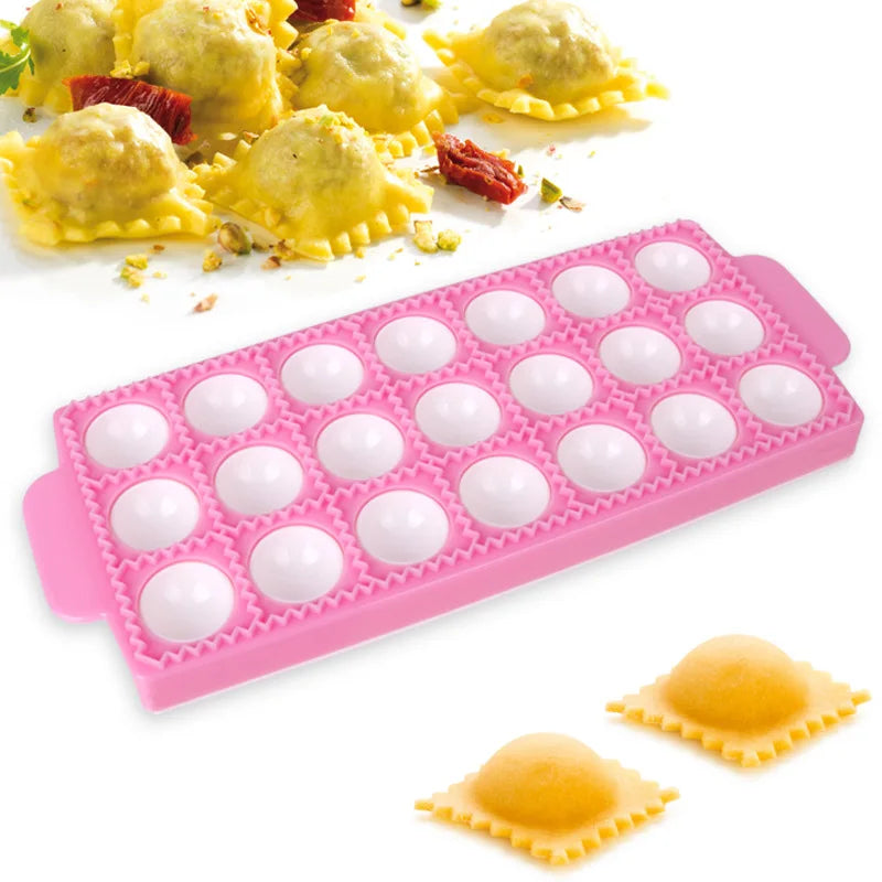 Italian Dumplings Making Mold - Handmade Pastry Tool for Multifunctional Plastic Ravioli Mould - DIY Baking Tools