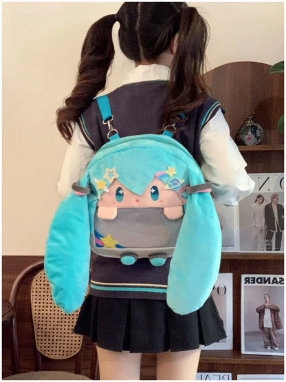 Cute Fufu Miku Ita Bag Backpack - Large Capacity Kawaii Anime Cosplay Bag for Girls, Concerts & Conventions