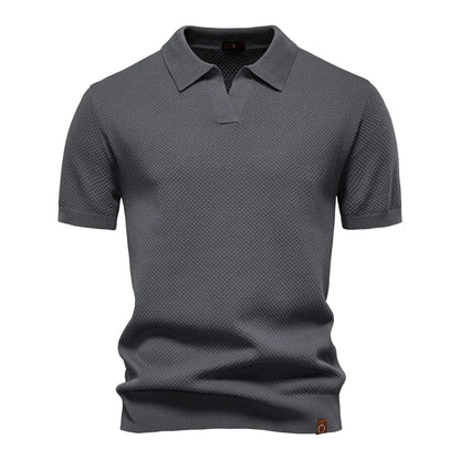 Men's Premium Golf Polo Shirt - 2025 Summer Solid Color Breathable Casual Collared Polo