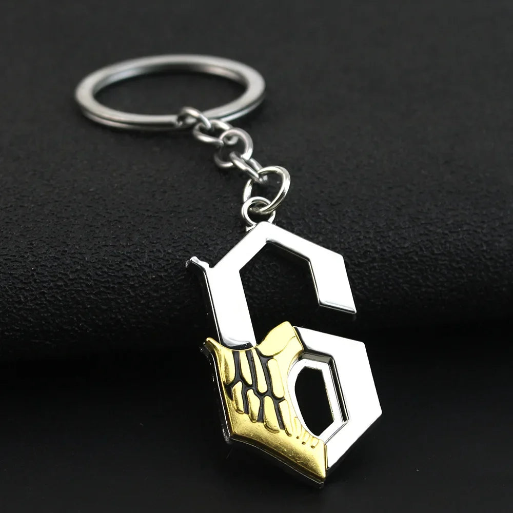 Grimmjow Jaegerjaquez Anime Keychain Necklace - 6th Blade Logo Cosplay Jewelry Fan Collectible Gift
