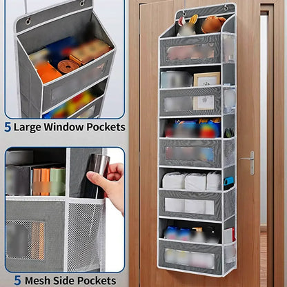 5-Layer Door Hanging Storage Organizer - Wall Mounted Space Saver for Camping, Bedroom & Closet Use