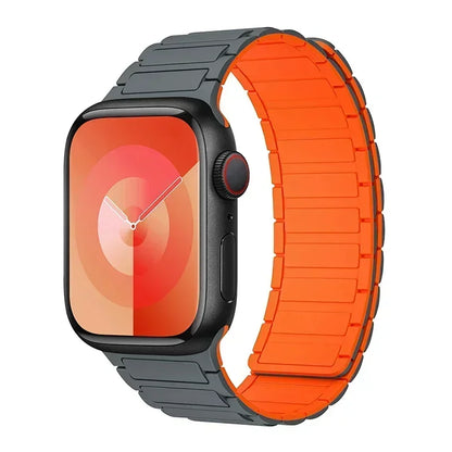 Magnetic Silicone Sports Band for Apple Watch — Fits Ultra 2 (49mm) & Series 9/8/7/6/5/4/SE/3 (38–45mm)