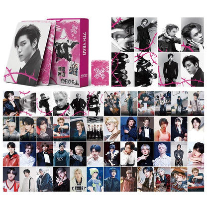 Kpop 7TH YEAR Album LOMO Photo Card Set - 55PCS Boy Group Member Fan Collection Cards Gift