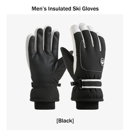 Men’s Waterproof Winter Ski Gloves – Thermal Touchscreen Cold Weather Gloves for Skiing, Cycling & Outdoor Sports