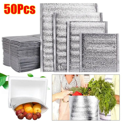 Aluminum Foil Cooler Bag – Insulated Folding Thermal Picnic Bag, Portable Food and Drink Delivery Carrier
