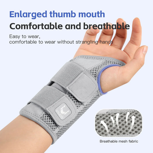 Wrist Brace for Carpal Tunnel — Hand Support with Splints for Arthritis, Tendonitis, Sprains & Wrist Pain, 1PC