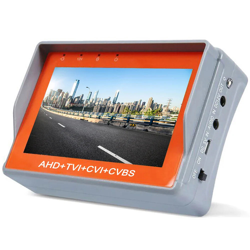 8MP CCTV Tester 5-Inch Monitor – 4K AHD/CVI/TVI/CVBS Camera Tester with HDMI & VGA Input, Mini CFTV Display
