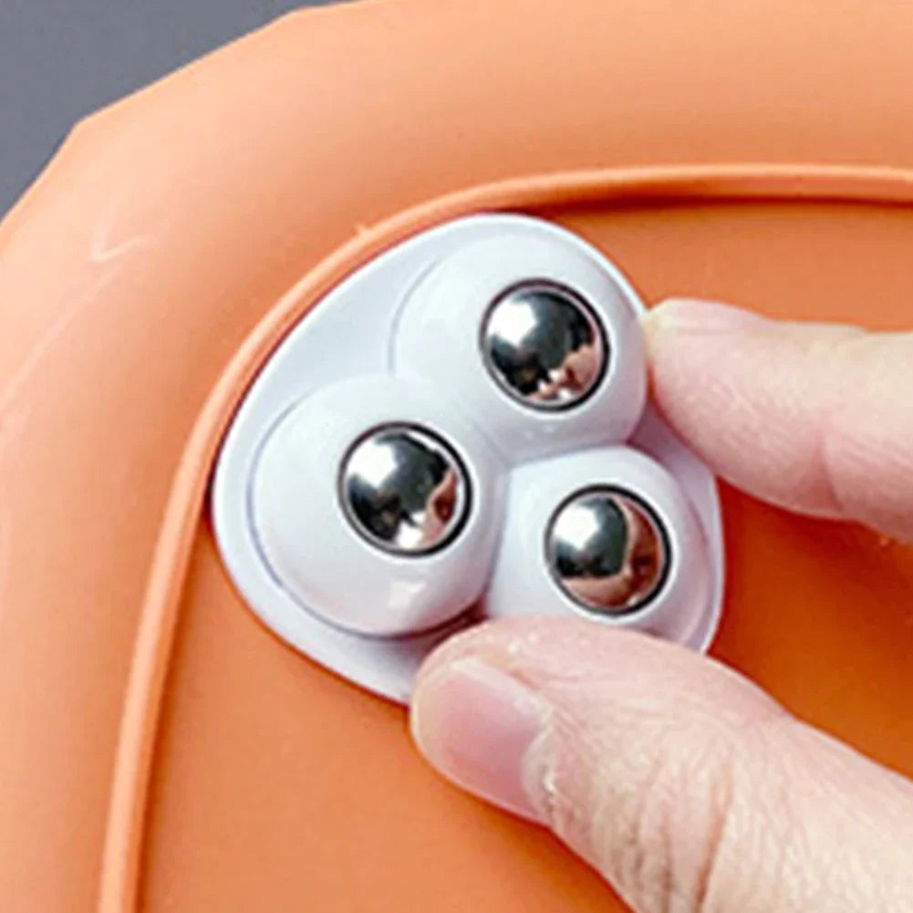 4PCS Universal Self-Adhesive Rotating Wheels – Noise-Free Pulley Set for Trash Cans, Kitchen & Small Appliances