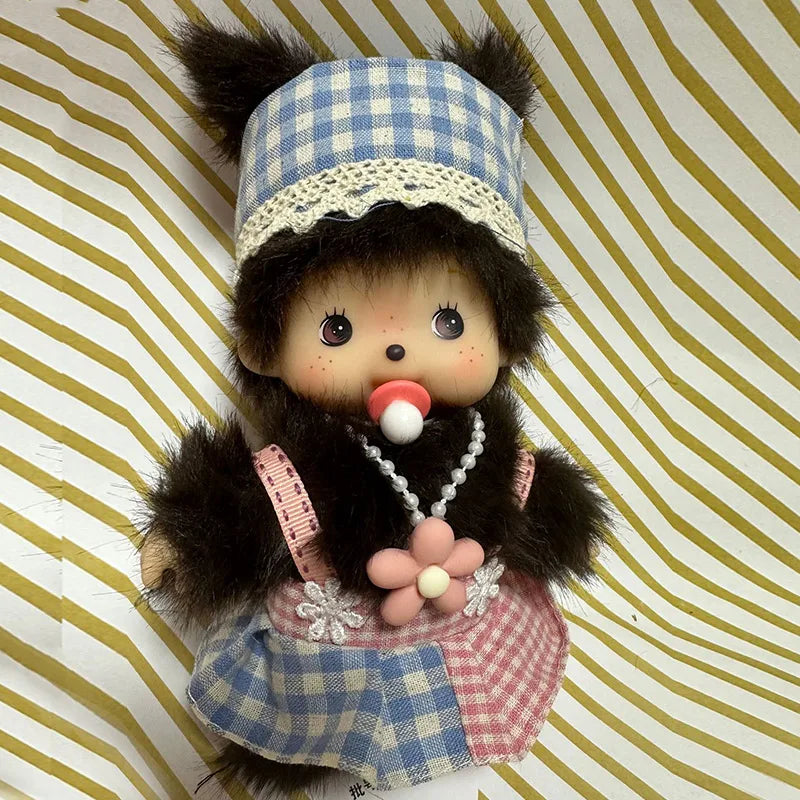 15cm DIY Monkey Plush Doll – Kawaii Dress-Up Pendant for Schoolbag, Cute Christmas & Children’s Gift