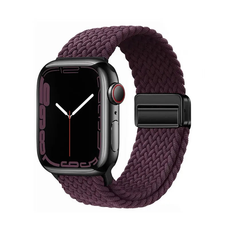 Nylon Braided Apple Watch Band - Durable Replacement Strap for Series 10/9/8/7/6/5/3 SE Ultra 49mm to 38mm
