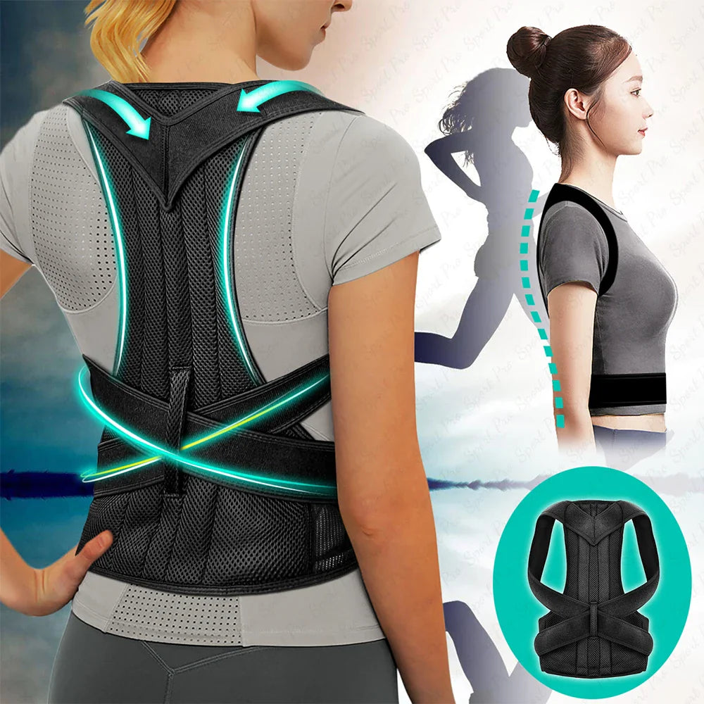 Back Posture Corrector Brace — Shoulder Support Belt for Upper & Lower Back Pain Relief | Spine & Clavicle Posture Vest