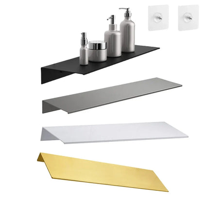 Floating Bathroom Shelves - No-Drill Wall Storage Rack & Home Organizer for Bathroom, Kitchen & Toilet