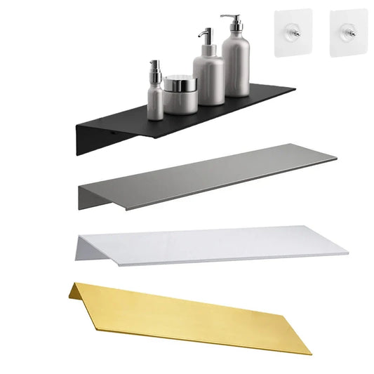 Floating Bathroom Shelves - No-Drill Wall Storage Rack & Home Organizer for Bathroom, Kitchen & Toilet