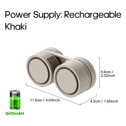 New Portable Neck Fan | Foldable Mini USB Rechargeable 1600mAh Silent Cooling Fan for Sports & Personal Use