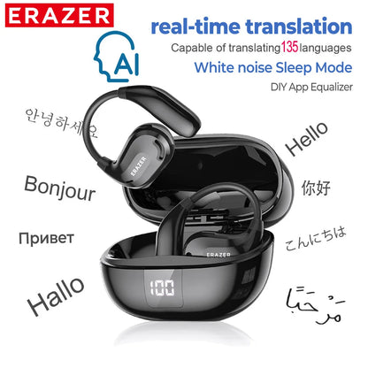 ERAZER XT66PRO Bluetooth Earphones – Wireless ASMR Headset with DIY APP, AI Translator & 13-Hour Battery Life