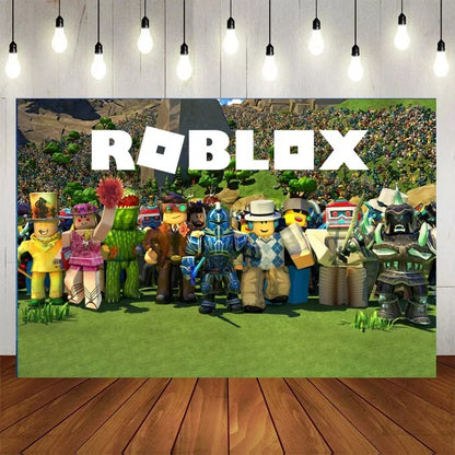 Hot Robot Roblox Kids Party Supplies Set – Disposable Tableware with Paper Plates, Cups, Balloons for Birthday & Baby Shower Decorations