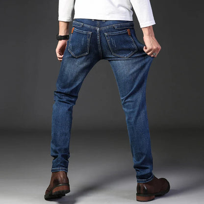 Men's Style Stretch Regular Fit Black Denim Jeans – Soft Casual Cotton Pants