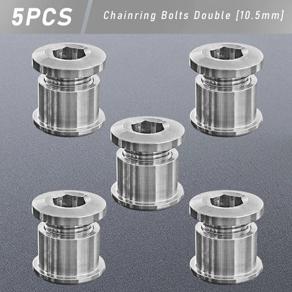 Titanium Alloy Chainring Bolts 4–5PCS MTB Road Bike Crank Screws Single & Double Chainring Hardware 6.5–10.5mm