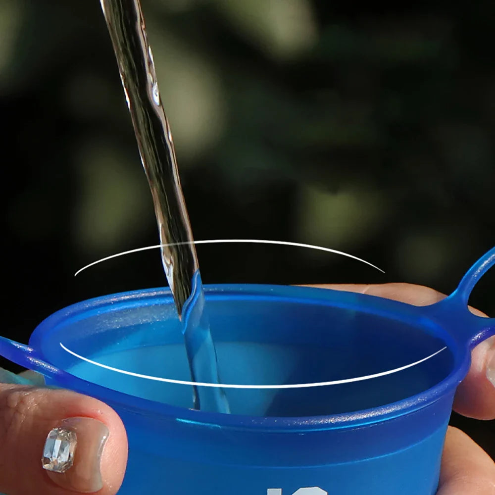 200ml Foldable Sports Water Cup — Lightweight, Portable Soft Cup for Marathon, Running & Cross-Country Activities