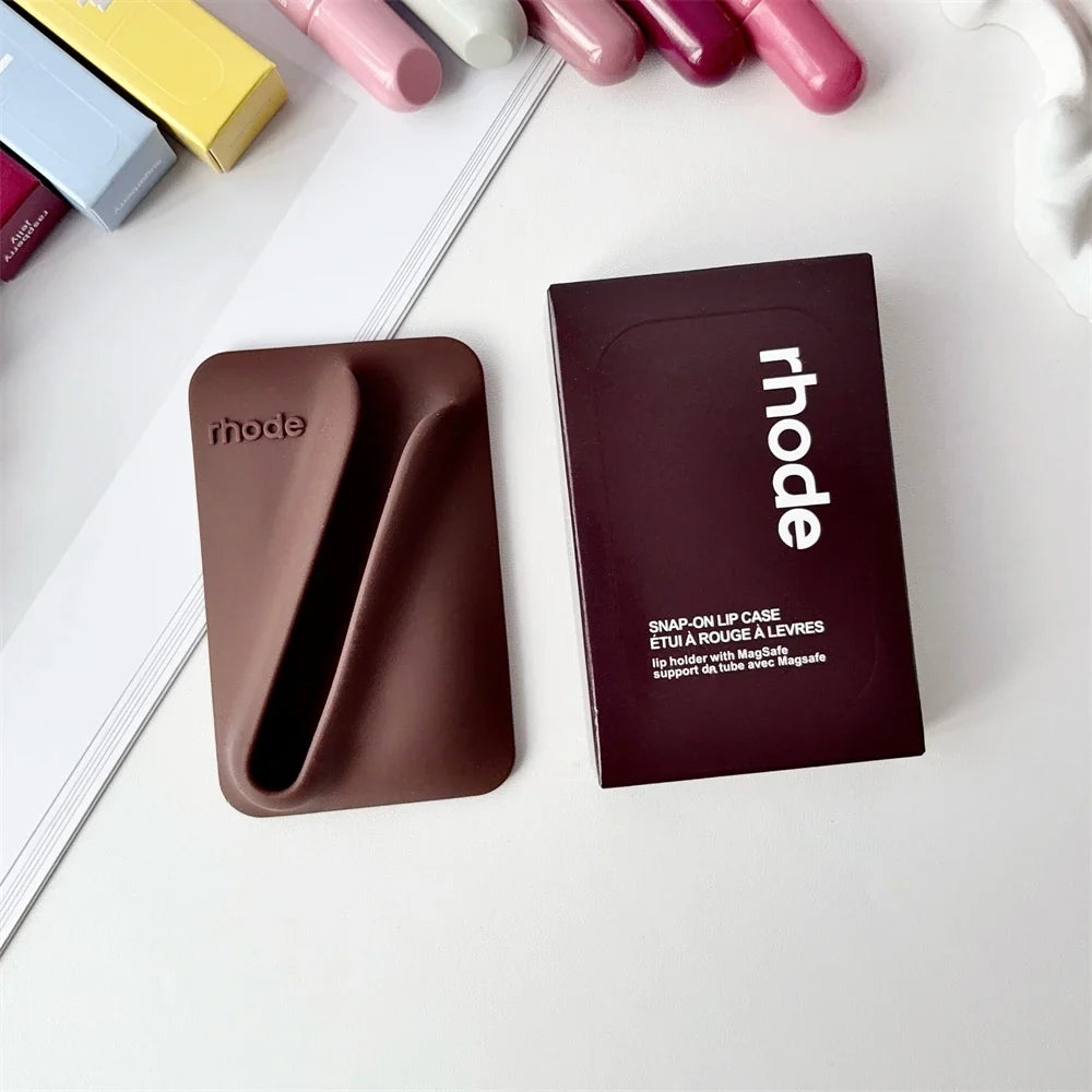 Rhode Long-Lasting Lip Gloss Holder - Magnetic Snap-On Lipstick Case for MagSafe Phone Clips