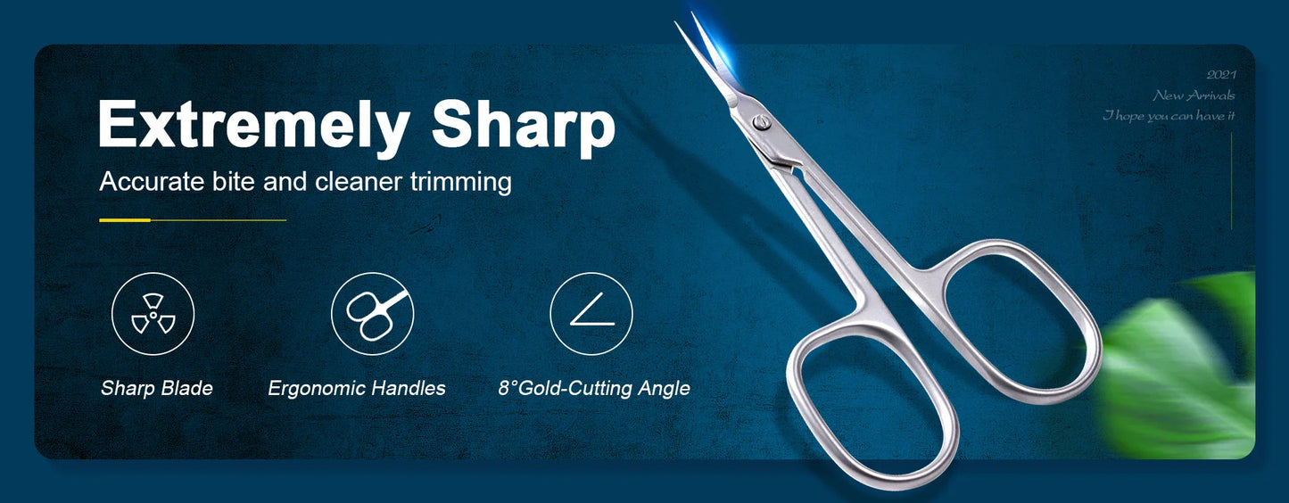BNG Stainless Steel Cuticle Nipper & Dead Skin Remover Pliers – Straight Manicure & Eyebrow Scissors Beauty Tools