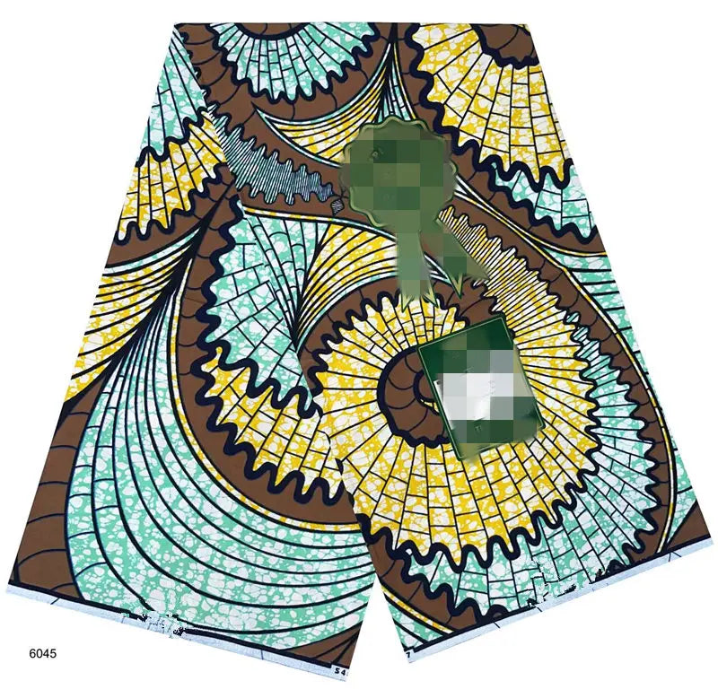 African Real Wax Print Fabric 100% Cotton - Ghana Style Ankara Pagne Nigeria Wax Tissu Soft Printed Fabric
